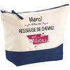 Makeup Bag - PLANETEE - Blue Pouch Horse Trainer Thank You Awesome - Large Size - Cotton - HD Printing
