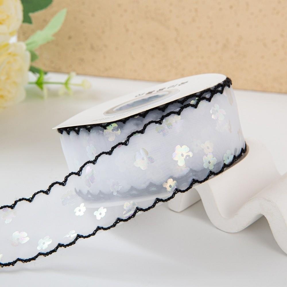 Sequin Snow Gauze Fabric Ribbons Stripe Pattern DIY Ribbons New Satin Ribbons  Gift Wrapping