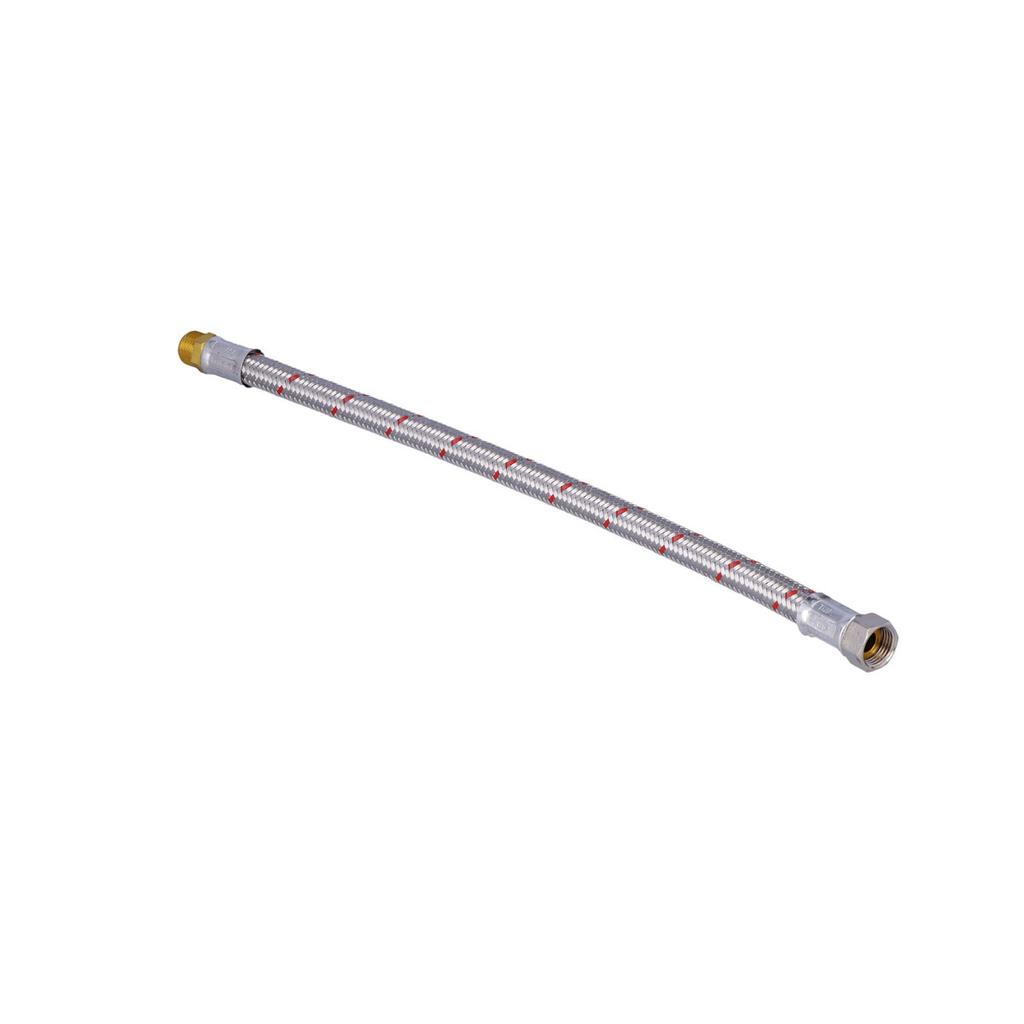 Braided hose 10bar, =50 , 1/2" internal thread / external thread stainless steel