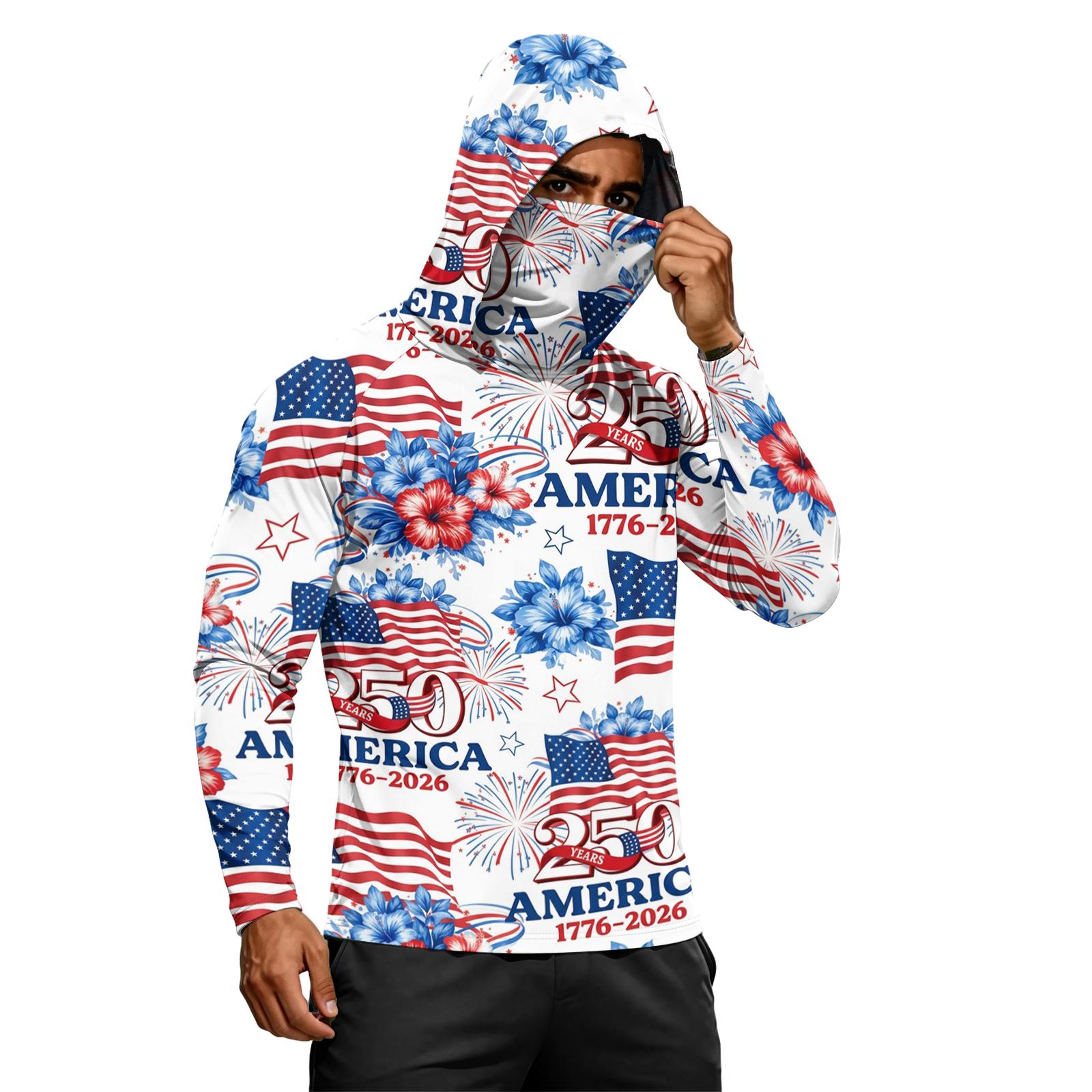 Men s Summer Long Sleeve Quick Dry Hooded Shirt UPF50 Plus Sun Protection Lightweight Breathable Fitness Sportswear S