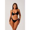 Women's Red Twist Front & Side Tie Two-Piece Bikini Swimsuit