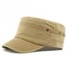 Unisex Vintage Washed Cotton Military Cap Summer Outdoor Sun Protection Flat Top Hat Fashion Cadet Hat Army Style Peaked Cap Casual Sport Hat