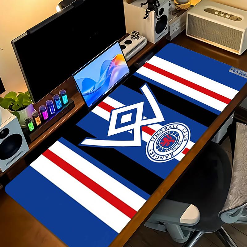 Rangers FC Logo Color Mouse Pad Large Gaming Table Cushion Non-slip Laptop Tablet Big Mousepad XXL Mat Mini PC Playmat With Lock Edge