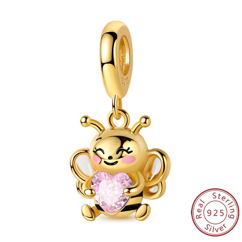 New Original Copper Charms Bead Gold Chameleon Turtle Cat Charm Fit Bracelet Dangle Pendants Diy Women Jewelry Gift