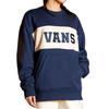 Vans Logo Retro Sports Print Color Block Letter Pullover Casual Sweatshirt Unisex sweatshirt Dark-Blue VN0002HRLKZ