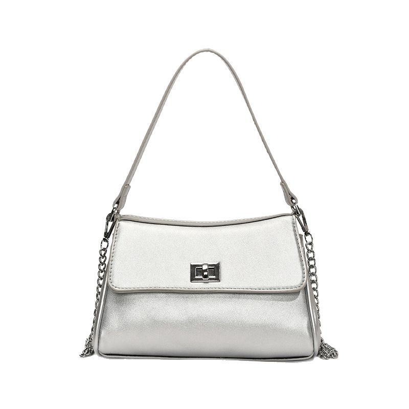 Fashion High-end Handbag Bag Women's 2025 New Texture Chain Shoulder Messenger Bag Casual Simple Small Square Bag