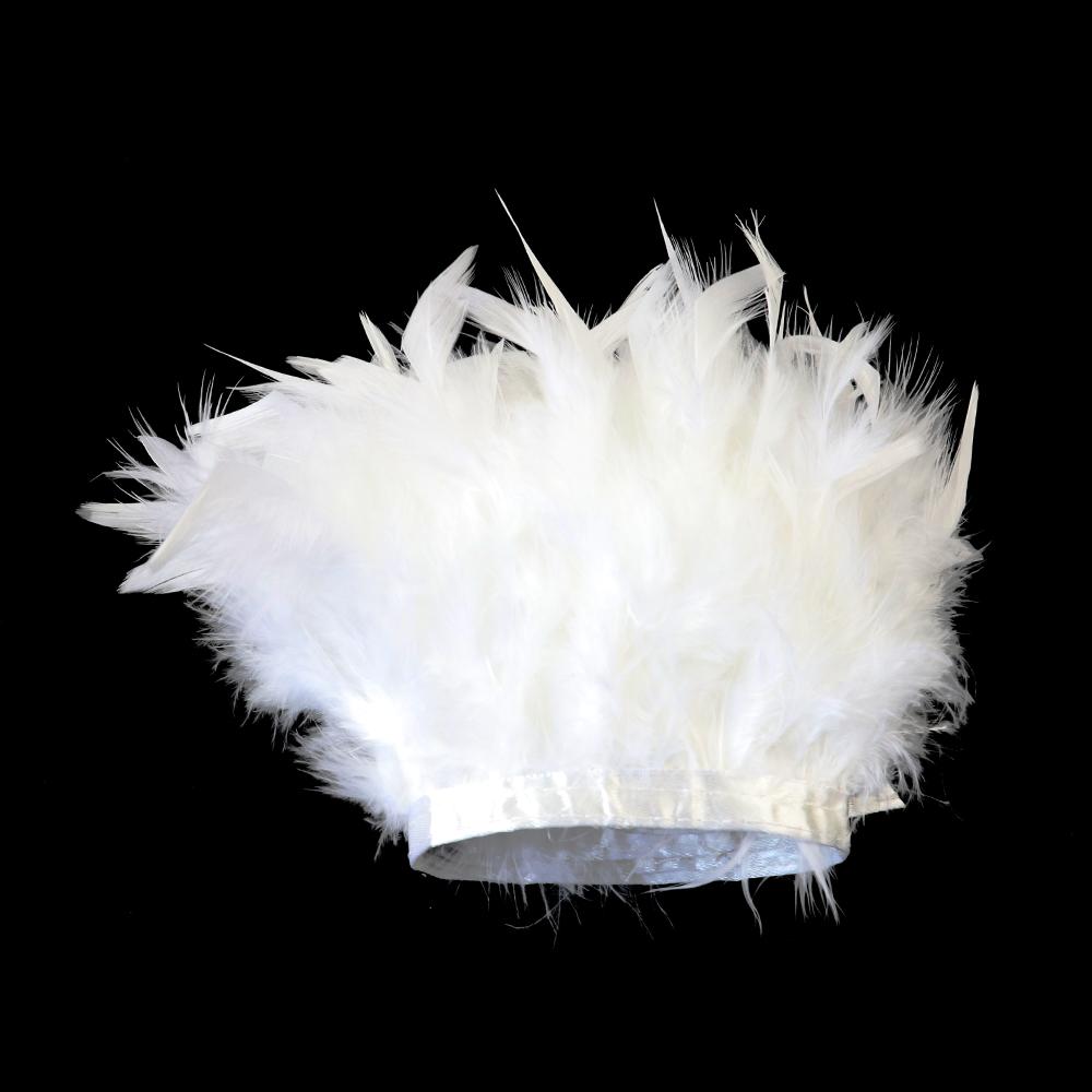 1M Blue Turkey Feather Trim For Crafts Diy Wedding Dress Party Accessory Carnival 10-15Cm Plumas Ribbon Skirt Sewing Decoration