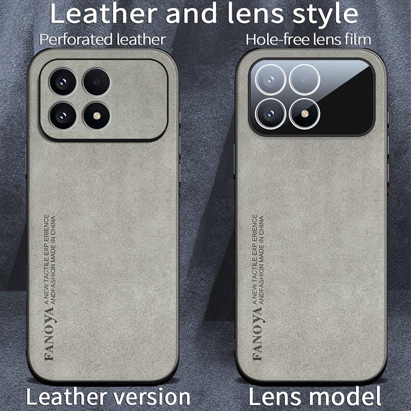 Hülle Für POCO F8 Pro PU-Leder Linsenfolie Schutz Stoßfeste Abdeckung Für XIAOMI Redmi K90 Mattes Silikon Weicher Rahmen Handyhülle