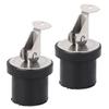 2Pcs 19mm Compression Drain Plug Stainless Steel Rubber Seal Brass Screw Type Boat Drain Plug for Marine Yacht