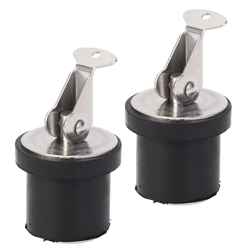 2Pcs 19mm Compression Drain Plug Stainless Steel Rubber Seal Brass Screw Type Boat Drain Plug for Marine Yacht
