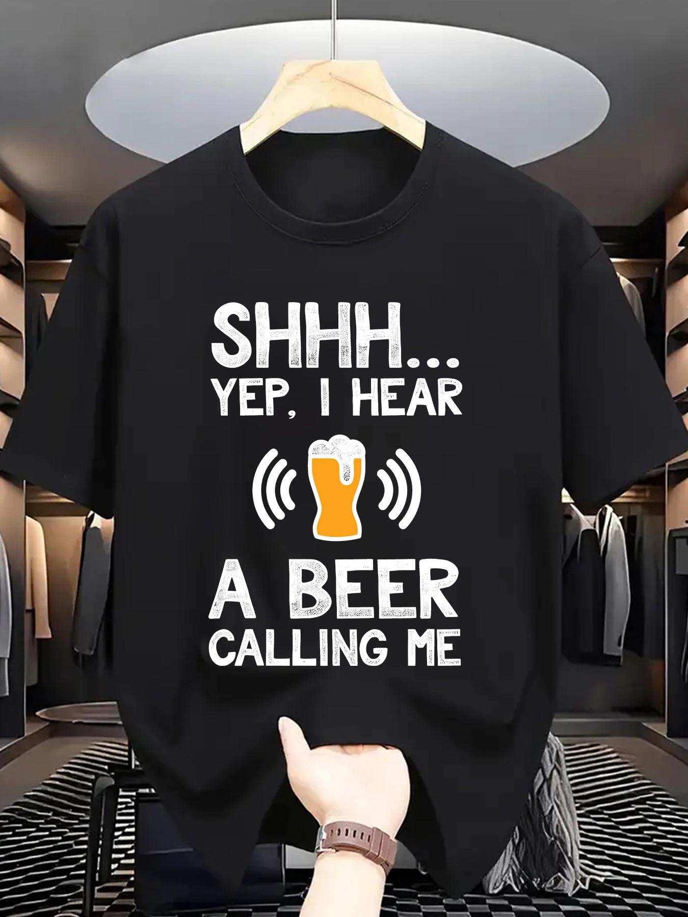 

Men S Casual Short-Sleeve T-Shirt for Summer - Navy Blue Featuring a Funny Beer Graphic, Made of Lightweight, Regular Fit, Machine Washable 5XL різнокольоровий