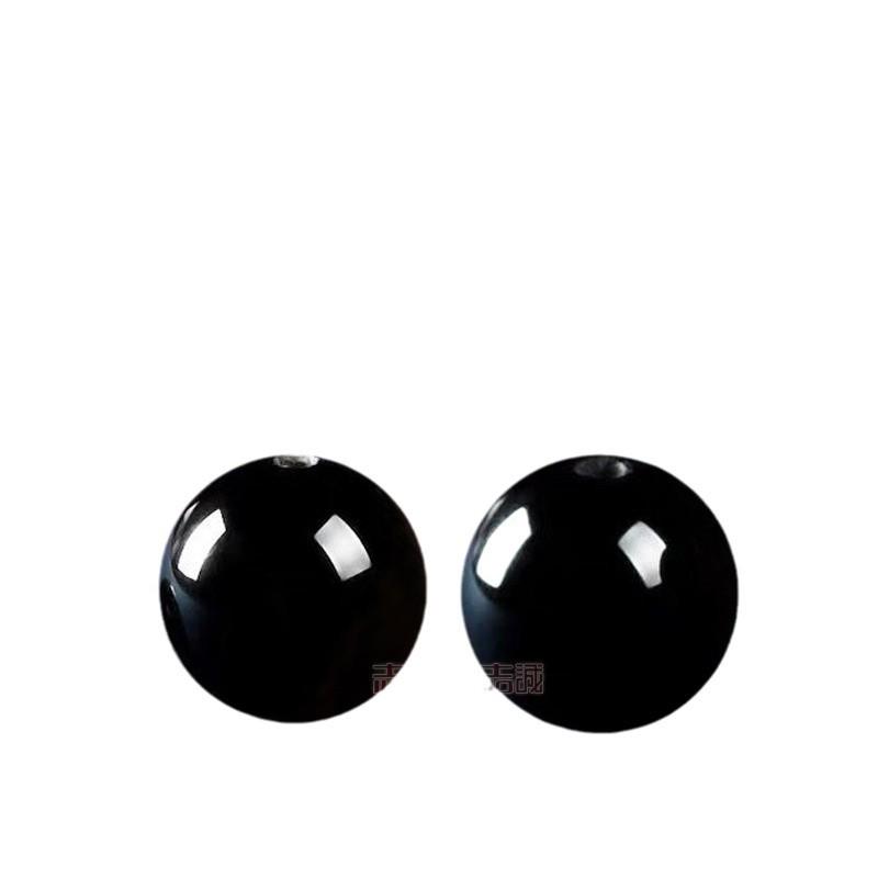 Rainbow Eye Obsidian, Gold & Silver Obsidian, Red Agate, Black Gold, and Black Round Loose Beads for Bracelet Making