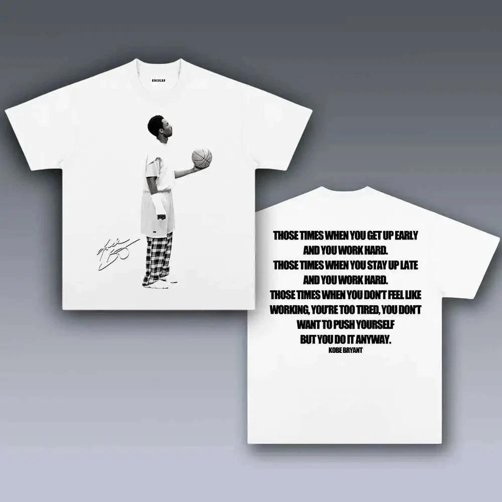 Motivational Basketball Quote Graphic T-Shirt Work Hard Discipline Tee L