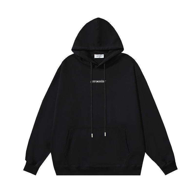 1237 Off-White 2025 Autumn and Winter New OW Three-dimensional Square Arrow Pattern Men's and Women's Hooded Sweatshirt