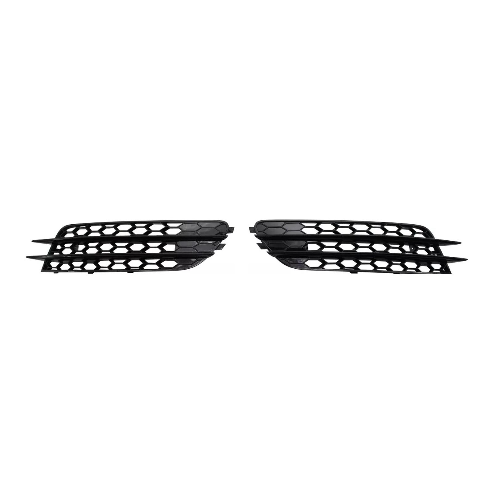 Front Bumper Honeycomb Fog Grille Cover For A4 C7 2012-2015 Black