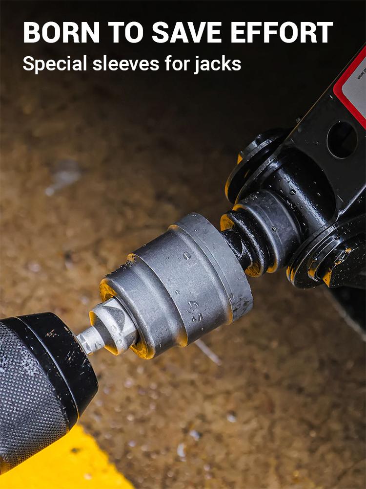 Car Scissor Jack Socket RV Stabilizer Jack Socket Heavy Duty Drill Attachment Auto Repair Accessories For Workshop Garage
