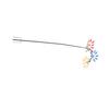 Multi Colored Flowers Wind Spinner with 3 Flowers Green Leaves Eye Catching Large Windmill for