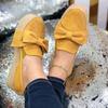 Frühling Damen Flats 2024 Schuhe Slipper Lässige Damen Canvas Schuhe Schleife Dicke Sohle Lazy Loafers Weibliche Espadrilles Flach