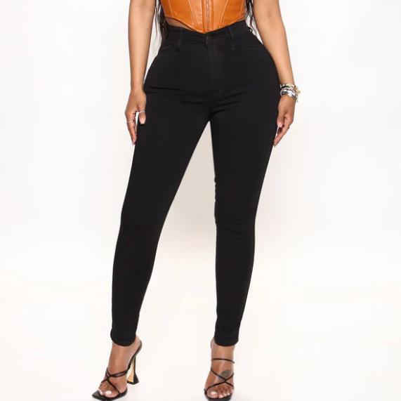Damen Slimming High-Waist Stretch Bleistiftjeans