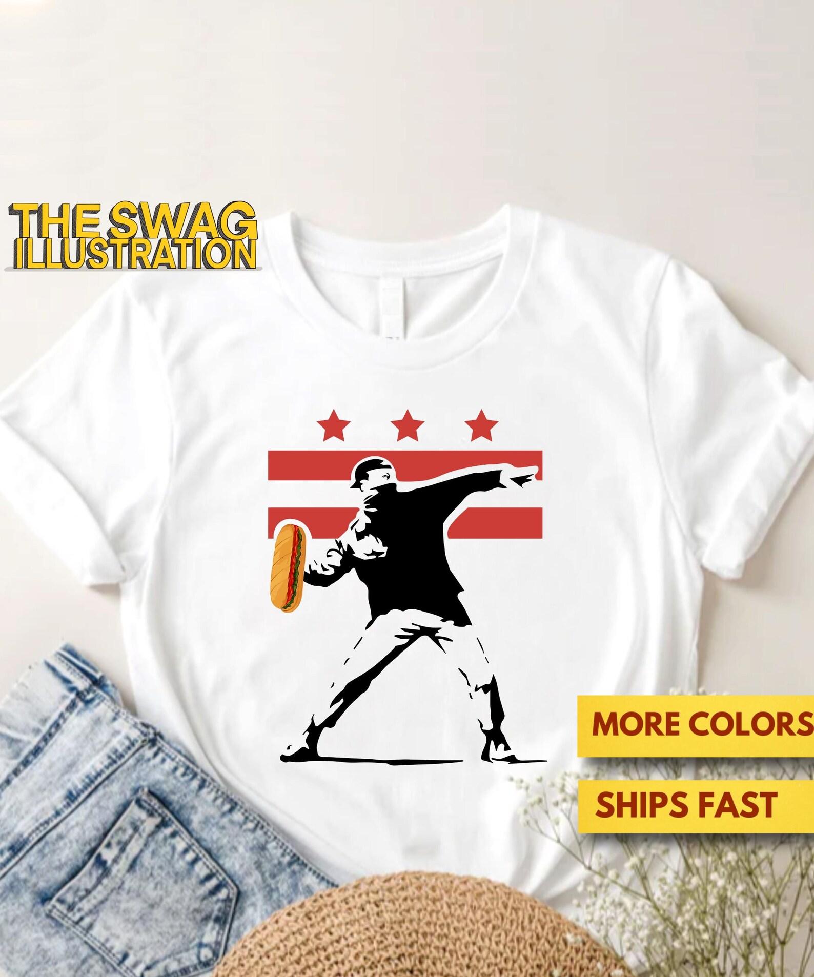 Free DC Shirt, Washington DC Flag Sandwich Guy Protestor Shirt, Anti Fascism, Anti Trump, Political Awareness Shirt, FDT Soft Premium Tee XL