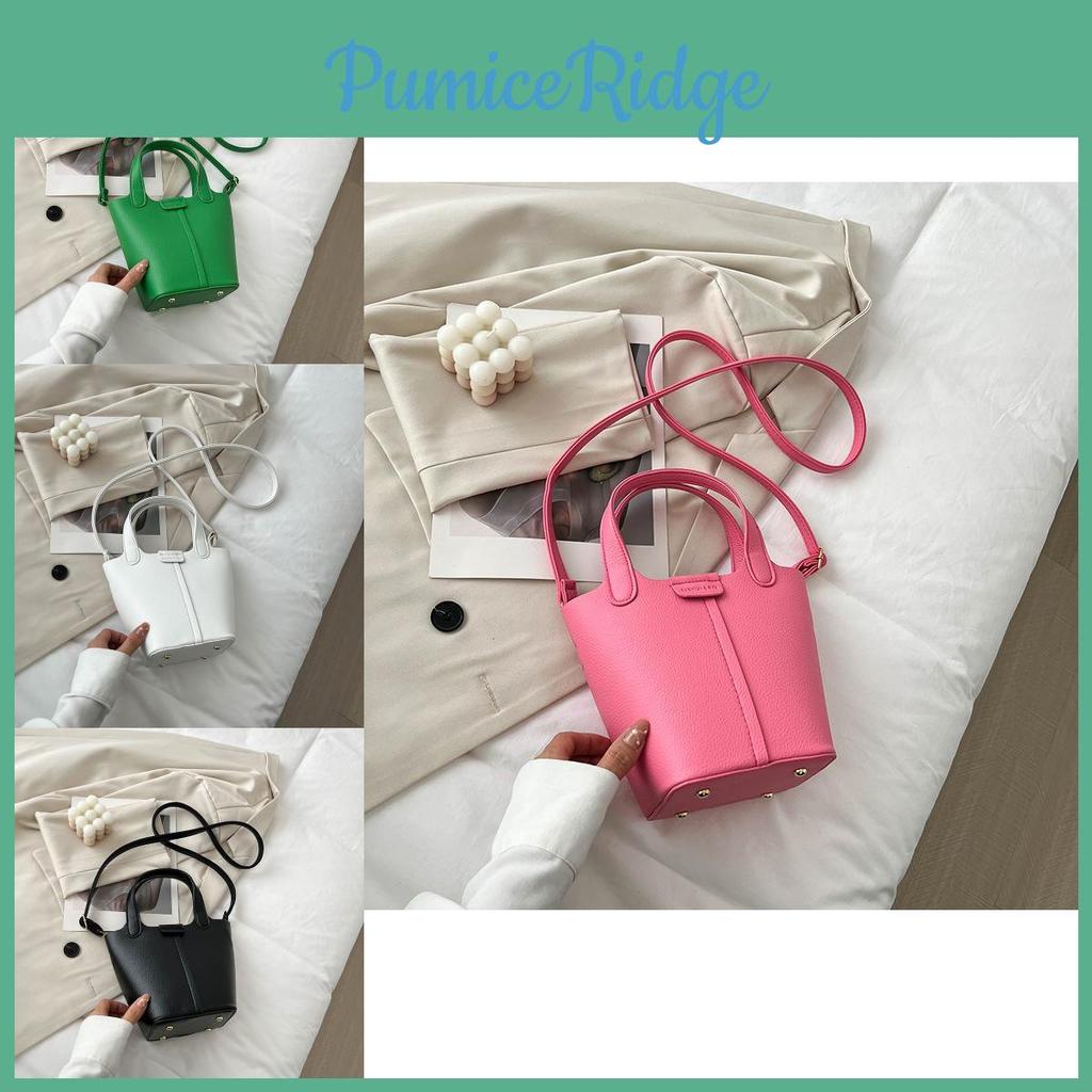 Stylish Korean Fashion Women's Bucket Bag In Black White Green And Pink Colors For Casual Everyday Use