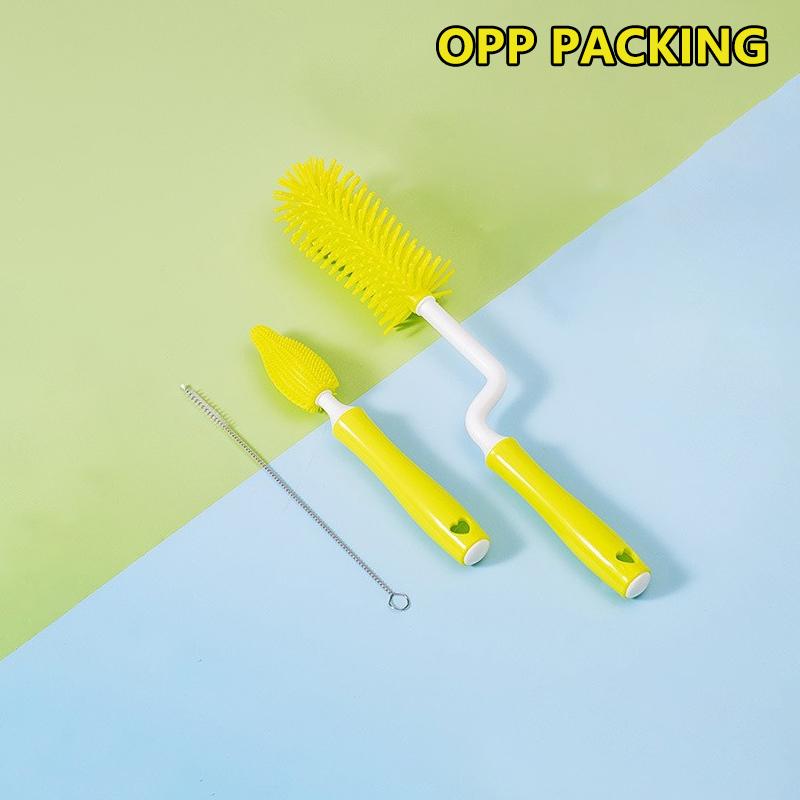 

3 в 1 силиконовая щетка для чистки детских бутылочек вращающаяся на 360 градусов набор щеток для чистки пустышек силиконовая щетка для чашек щетка для детских бутылочек