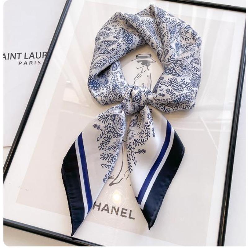 Small square scarf silk scarf men's neck protection scarf professional wear with shirt thin scarf 70x70 scarf