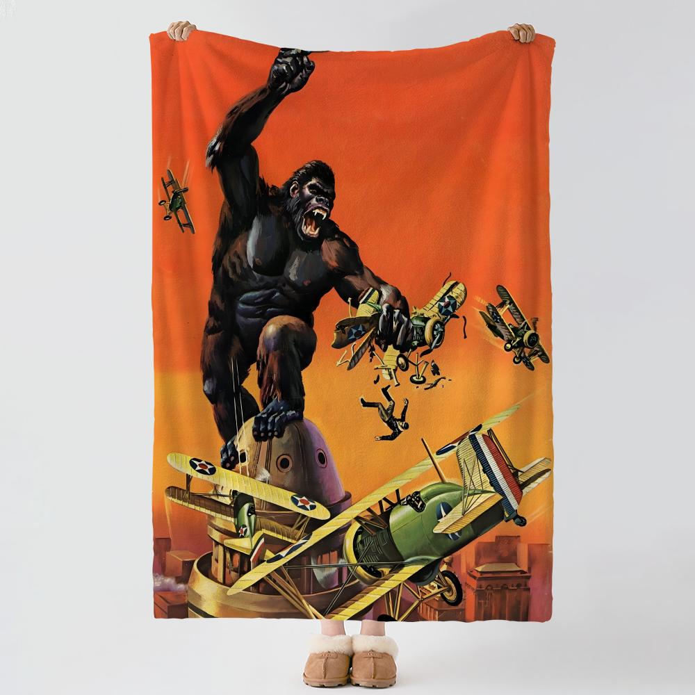 movie K-King Kong-g Throw Thick Comfort Flannel Quilt, Multi-scene Use Indoor Outdoor Daily Nap