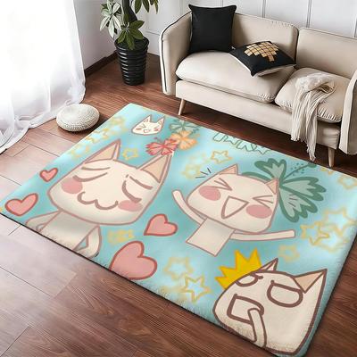 Kwaii Anime T-Toro Inoue Floor Mat Cozy Flannel Soft Thick Non-Slip Mat For Living Room Bedroom Kitchen Decor Rugs
