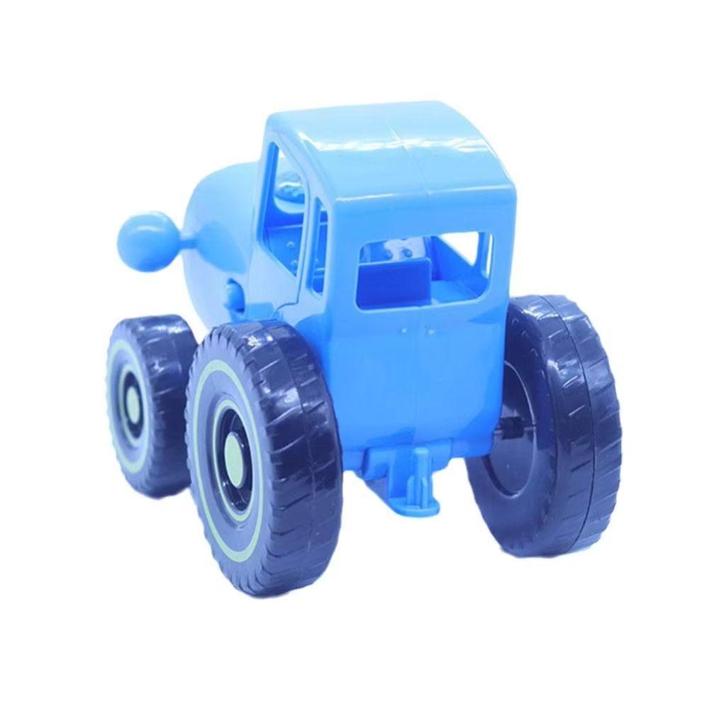 Early Learning Mini Blue Tractor Sliding Toy Musical Car Model Car Farmer Toy Birthday Gifts