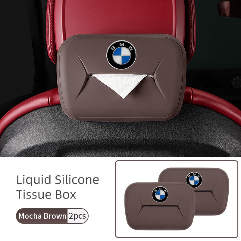 For BMW Hot 2025 For BMW 1/2PCS Silicone Tissue Boxes Car Interior Storage Boxs Accessories E91 E92 E93 E60 F10 F30 E39 E36 E87