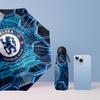 Chelsea FC Pattern Printed Mini 5 Folds 8 Ribs Compact Umbrella Windproof Waterproof Lightweight Portable Folding