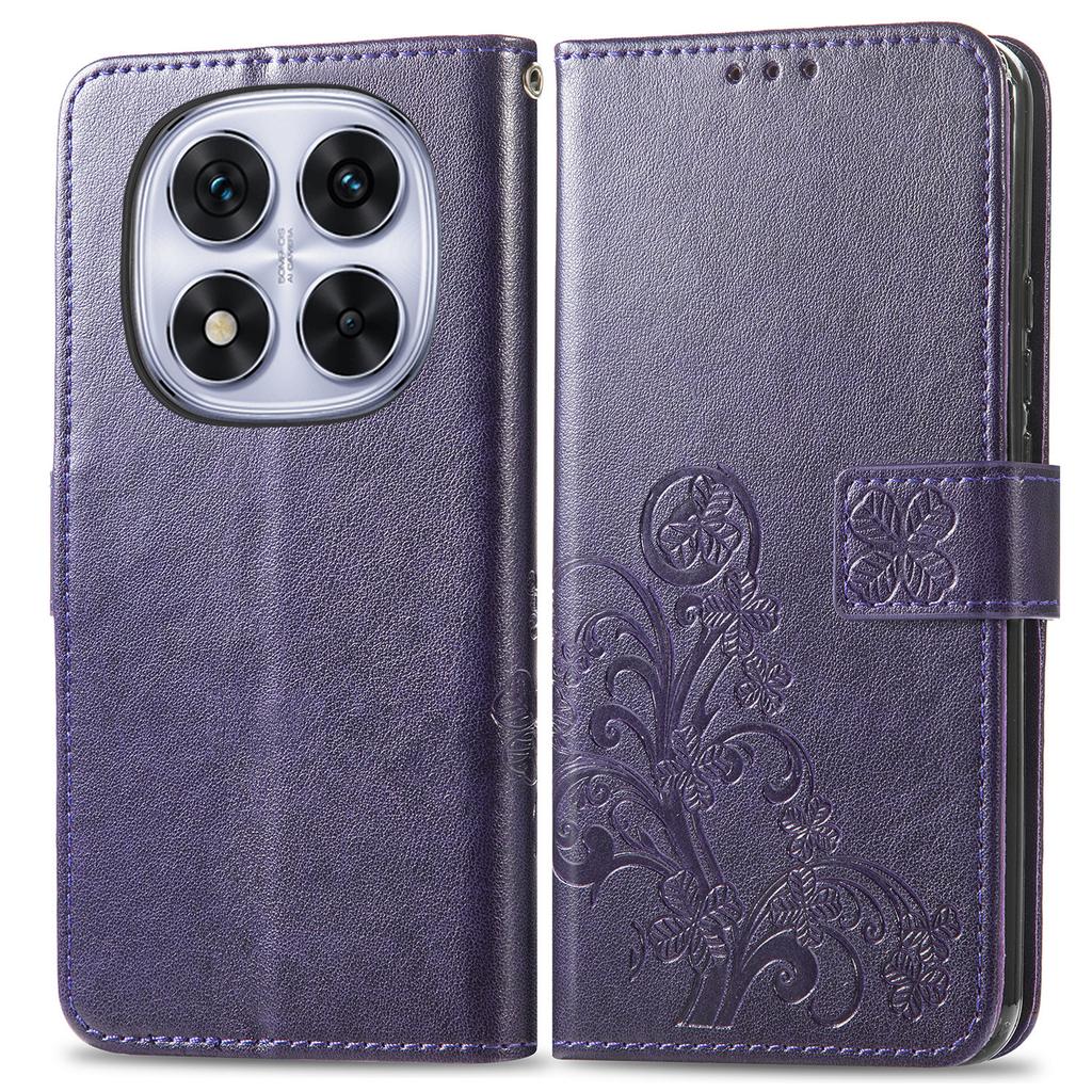 For Xiaomi Poco M8 Pro 5G/Redmi Note 15 Pro+ 5G (Global) Leather Case Four-Leaf Clover Wallet Phone Cover