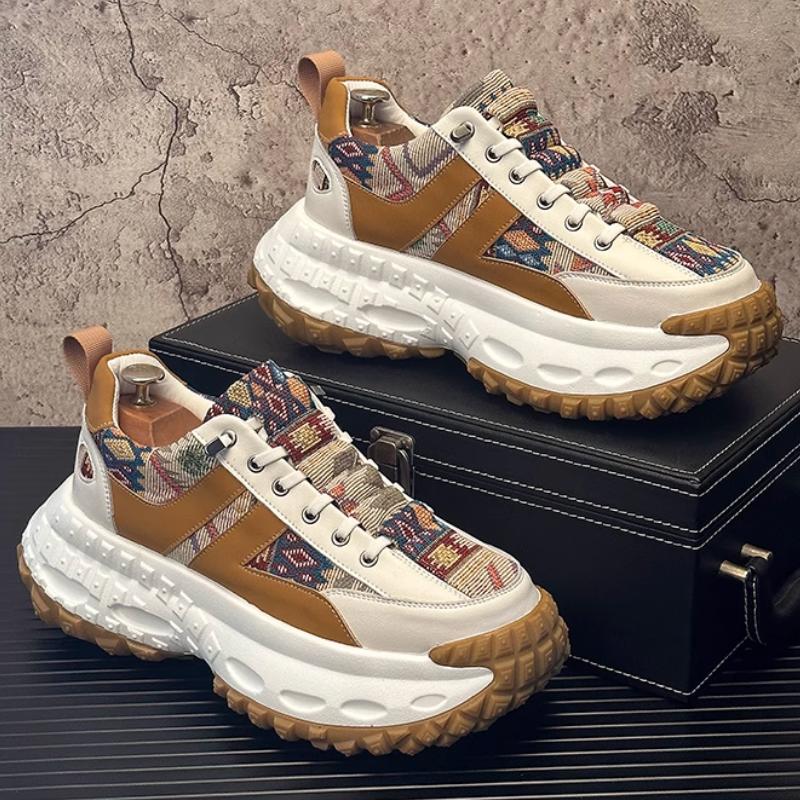 Fashion Trendy Men's Shoes, Thick-soled Dad Shoes, Breathable Height-increasing Sports and Casual Shoes, Men's Embroidered Shoes B34