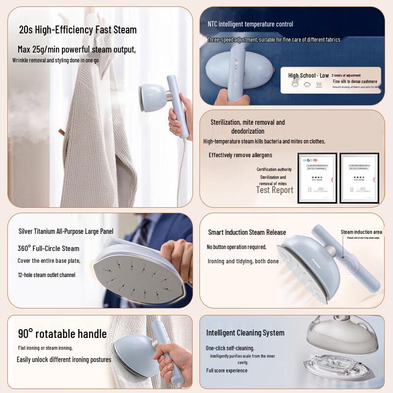 Panasonic Handheld Garment Steamer NI-GHK045-V