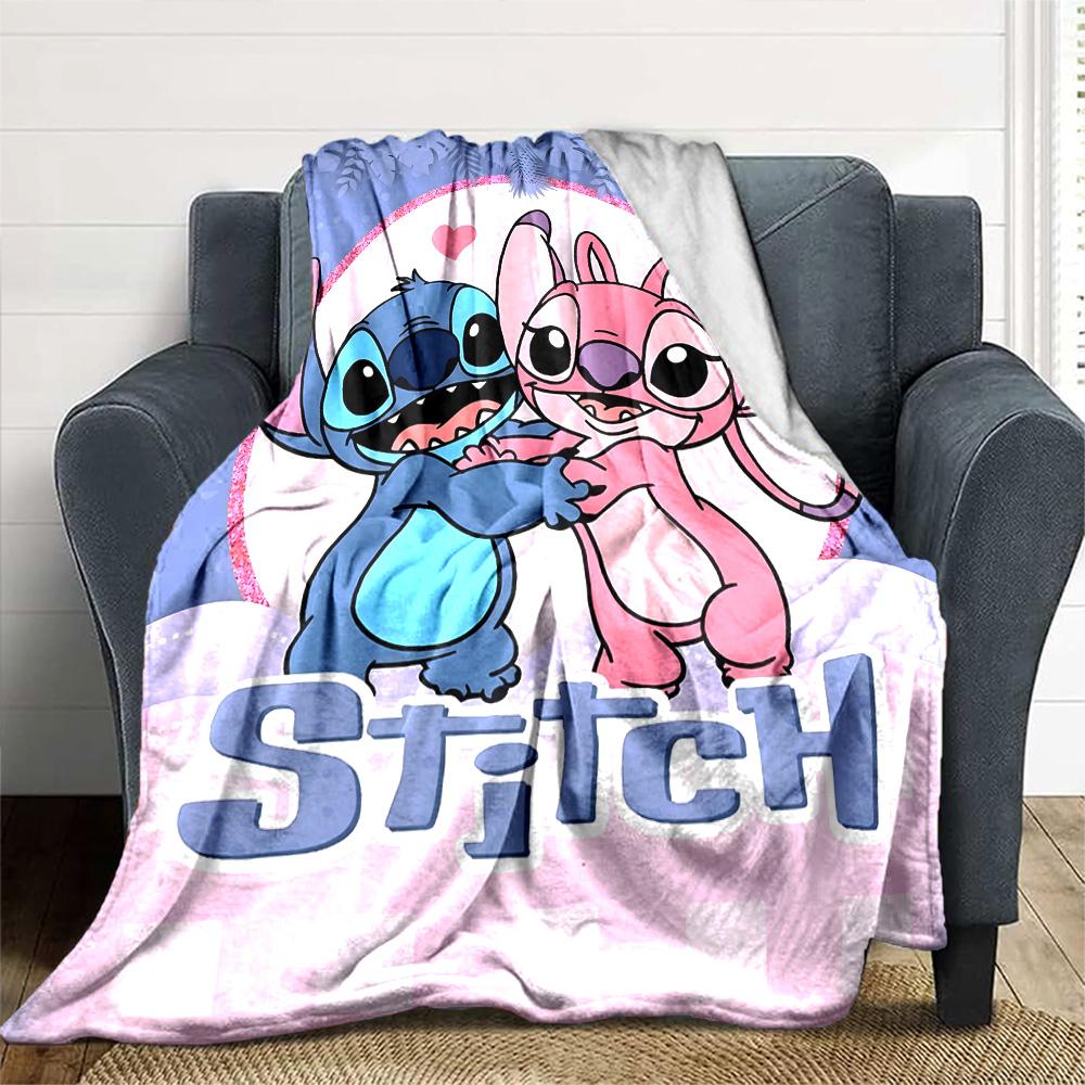 1pc S-Stitch18 Blanket, Gift, for Men and Women, Soft Blanket, Good for Sofa Bed Couch Travel, Lightweight Flannel Blanket