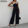 Women's Fashiaon Casual Summer Spring Solid Color Print Sleeveless High Waist Trousers Jumpsuits & Rompers