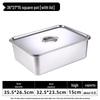Deepened Stainless Steel Square Basin with Oil Draining Rack & Lid