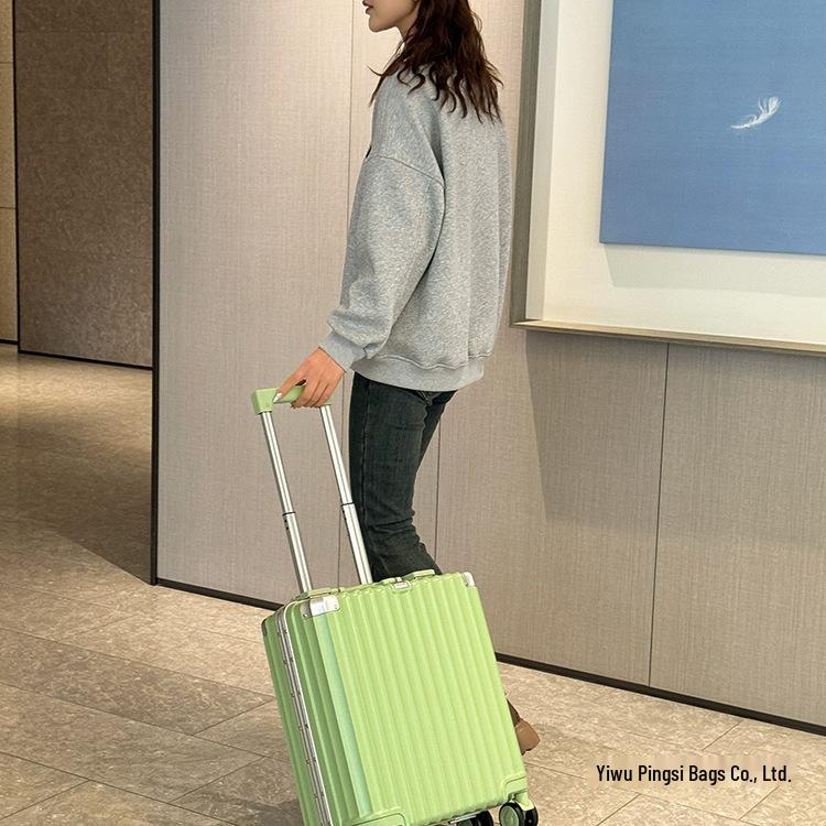 18-inch Lightweight Carry-On Suitcase for Men and Women - Airline Approved, Horizontal Design with Lockable Trolley.