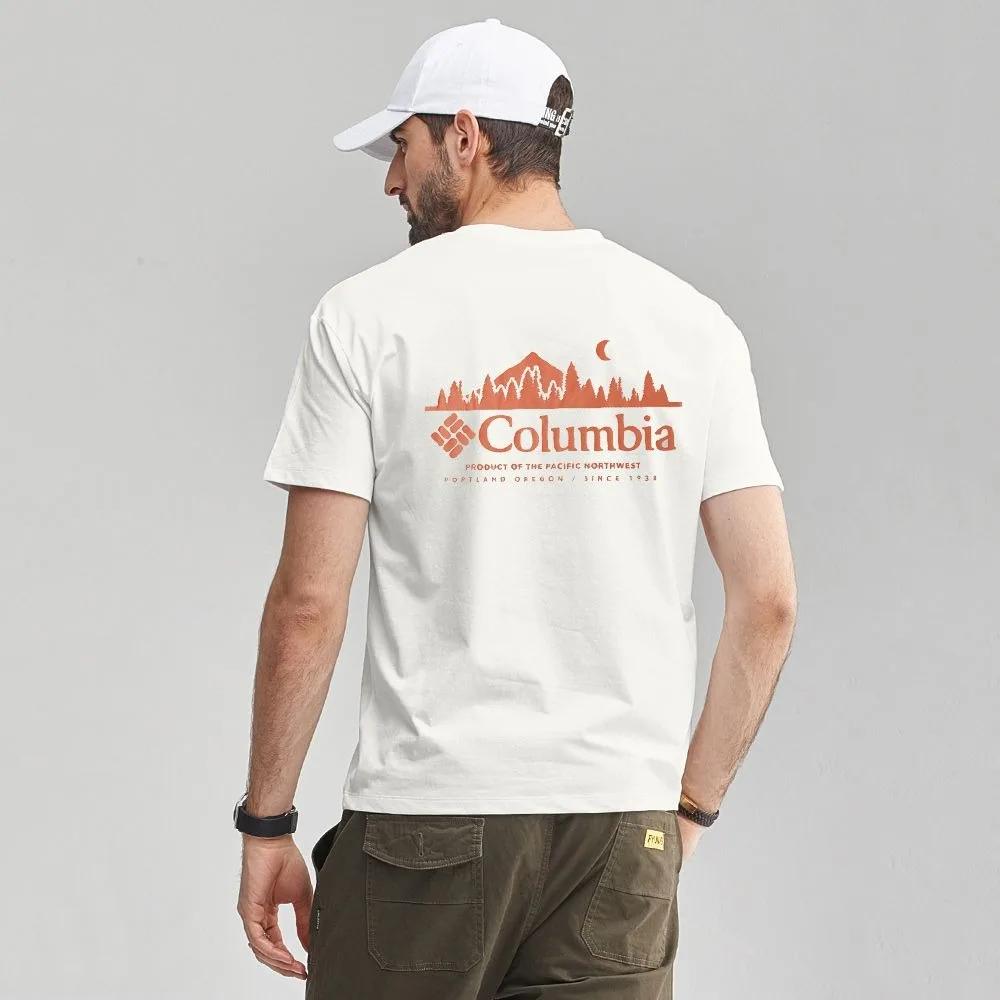 Neuestes lockeres bedrucktes T-Shirt für Herren, Sommer, Neu, Outdoor-Sport und Freizeit, atmungsaktive Baumwolle, Rundhalsausschnitt, kurze Ärmel, ins