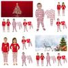 European And American Printed Christmas Home Clothing Suit For Parents And Children