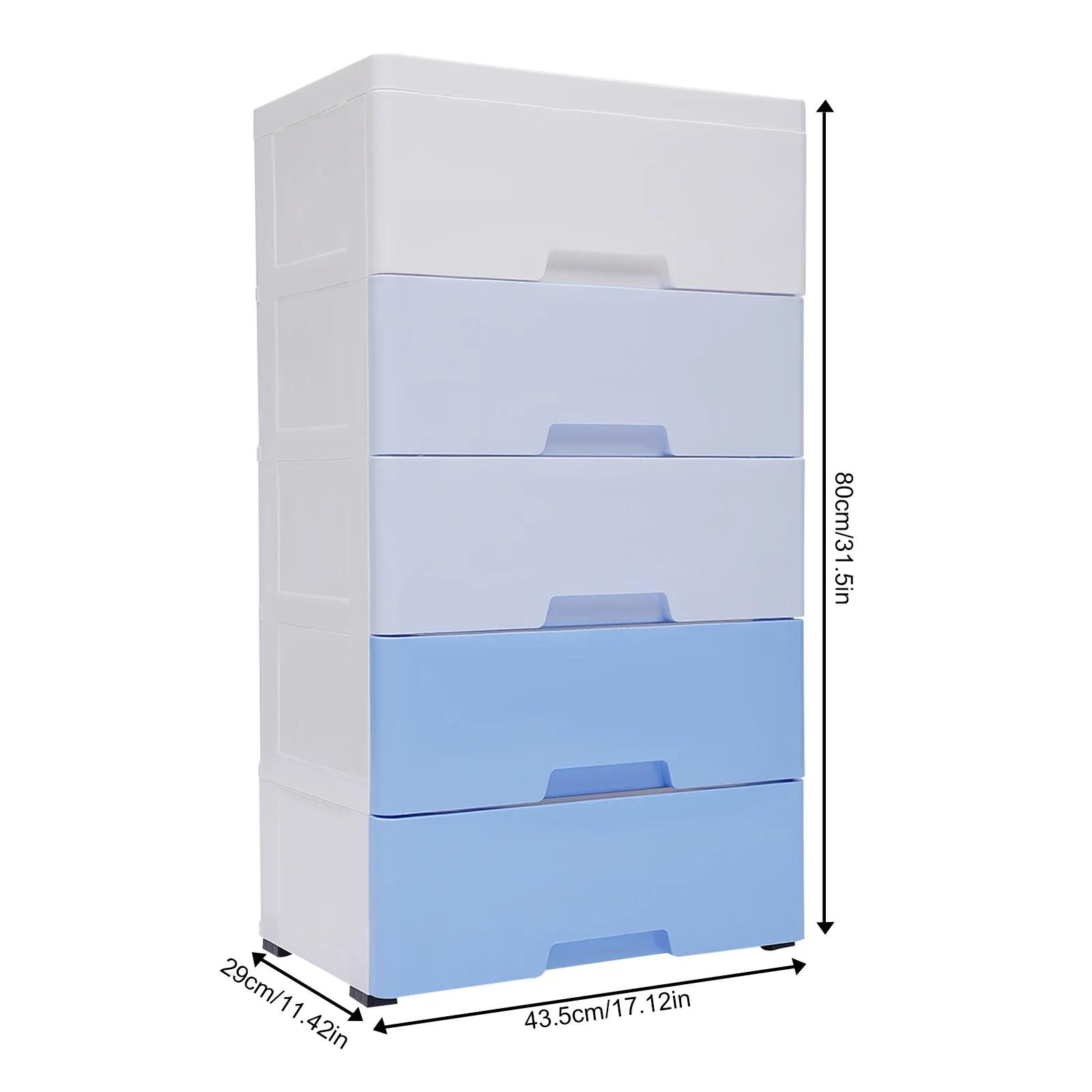 

5-Tier Small Drawer Organizer Cabinet with Wheels, Rolling Storage Box for Bedroom, Laundry Room, and Kids Room