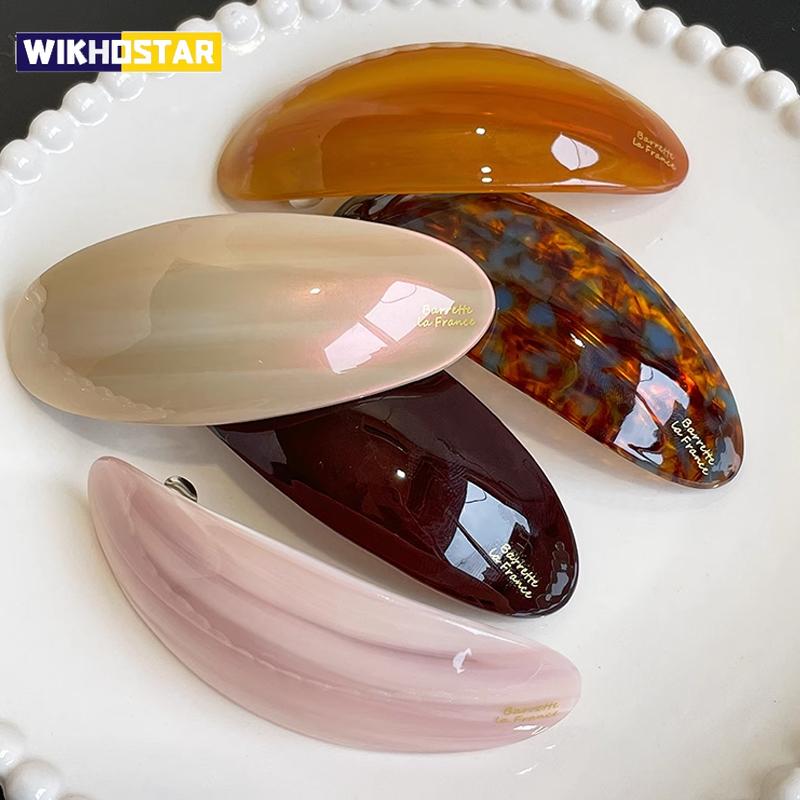 1 Stück Neue Hochwertige Federklemme Koreanische Frankreich Acetat Pferdeschwanzklemme Haarspange für Frauen Gerade Klemme