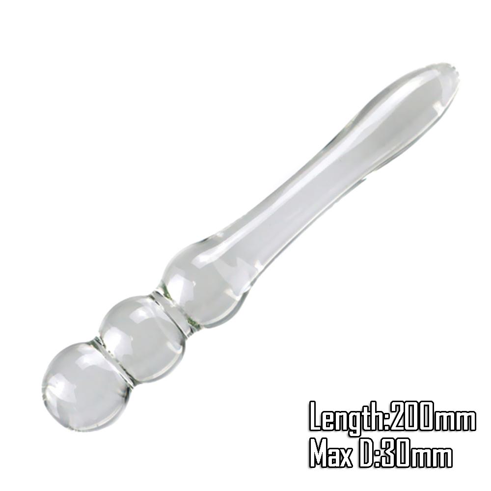 Crystal Glass Dildos Realistic Dildo Penis Glass Beads G-Spot Anal Butt Plug Erotic Sex toys for Woman Couples Adults