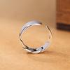 925 Sterling Silver Rings for Women Couple Minimalist Handmade Simple Retro Chain Ring Party Jewelry Gift Prevent Allergy
