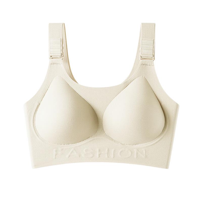 Jelly Strip Invisible Seamless Wireless Tank Top Bra with Adjustable Buckle and Anti-Sagging Side Support.