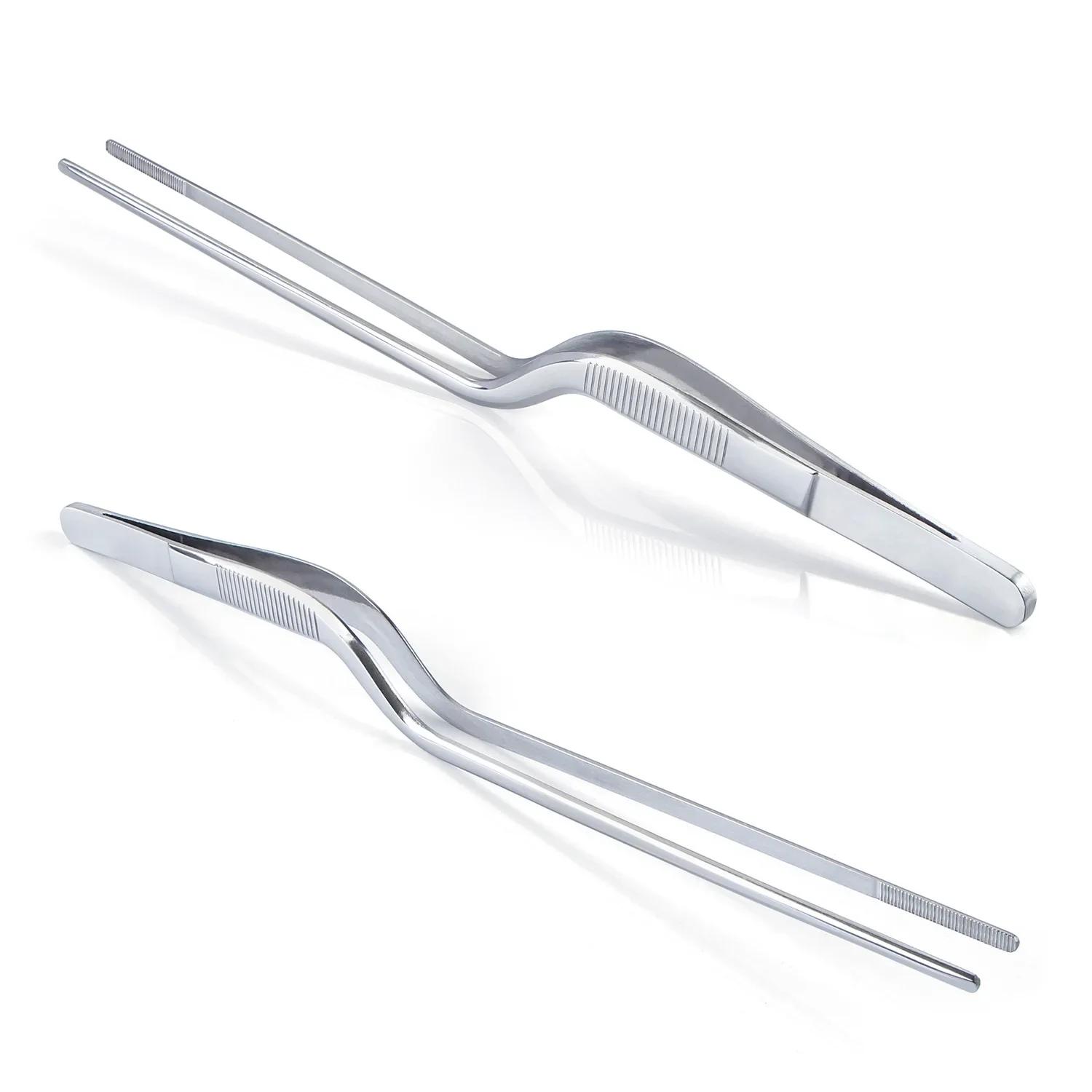 

Portable Stainless Steel Kitchen Tongs for Picnic, Barbecue and Cooking Food Clip BBQ Tweezer Kitchen Utensils