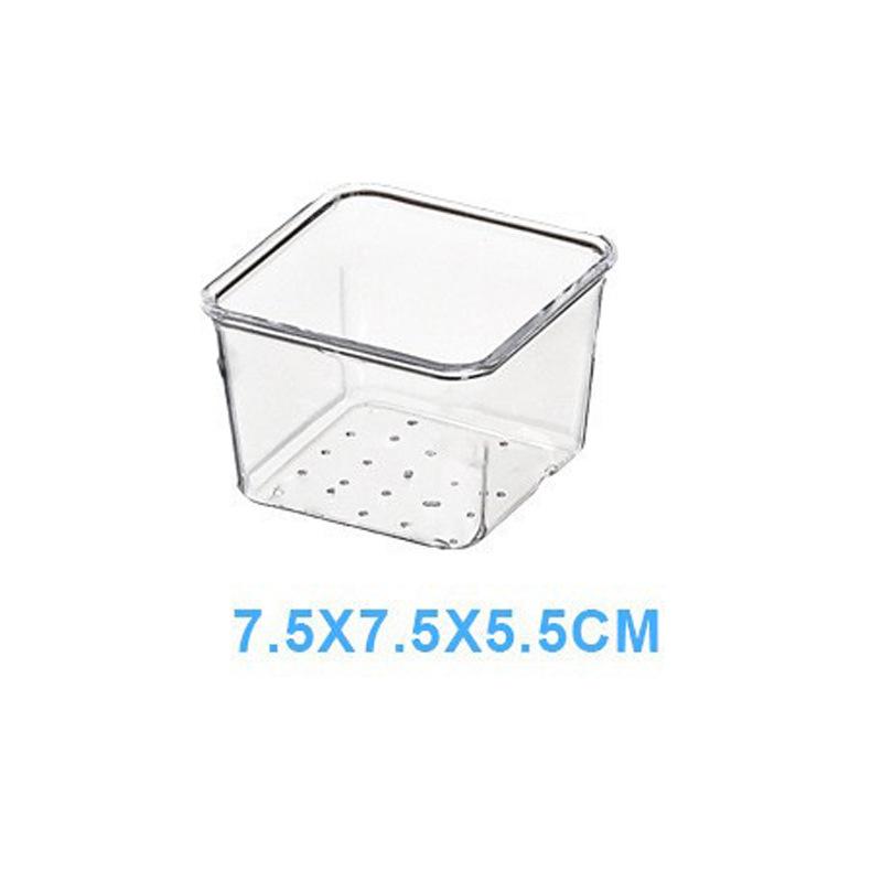 Průhledná plastová zásuvka a úložný box se přihrádkami pro drobnosti na toaletní stolek