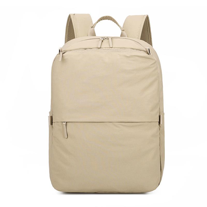 Schoolbag New Portable Solid Color Simple Wind Anti-splashing Travel Student Class School Bag Men's and Women's Outdoor Nylon Backpack