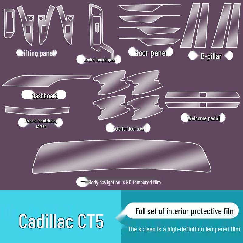 Cadillac CT5 24/25 Interior Screen Tempered Protective Film - Car Accessory